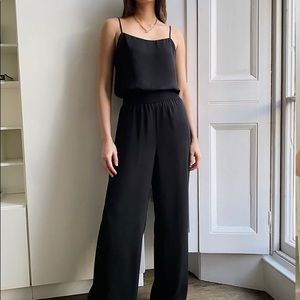 Aritzia Babaton Scala Black Jumpsuit M